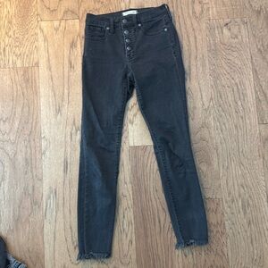 Madewell high-rise skinny jeans with button front detail